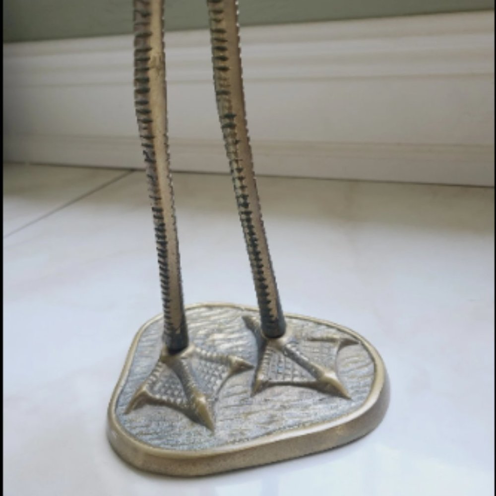 Large Mid-Century Brass Flamingo Statue By Dieter Rams 1960s Antique VERY RARE - Picture 4 of 9